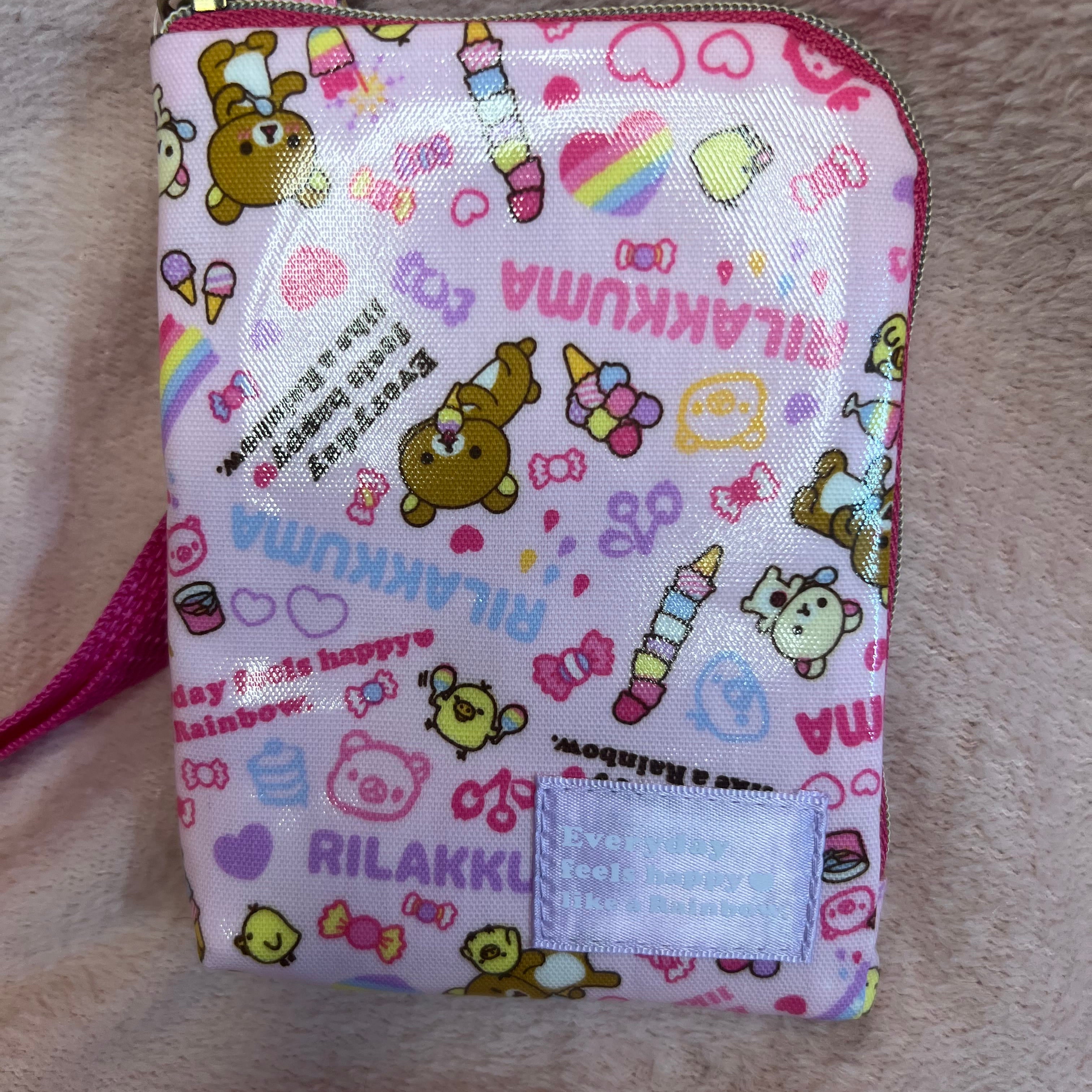 Kawaii Import Rilakkuma Rainbow Small Purse with Handle Kawaii Gifts 4974413531061