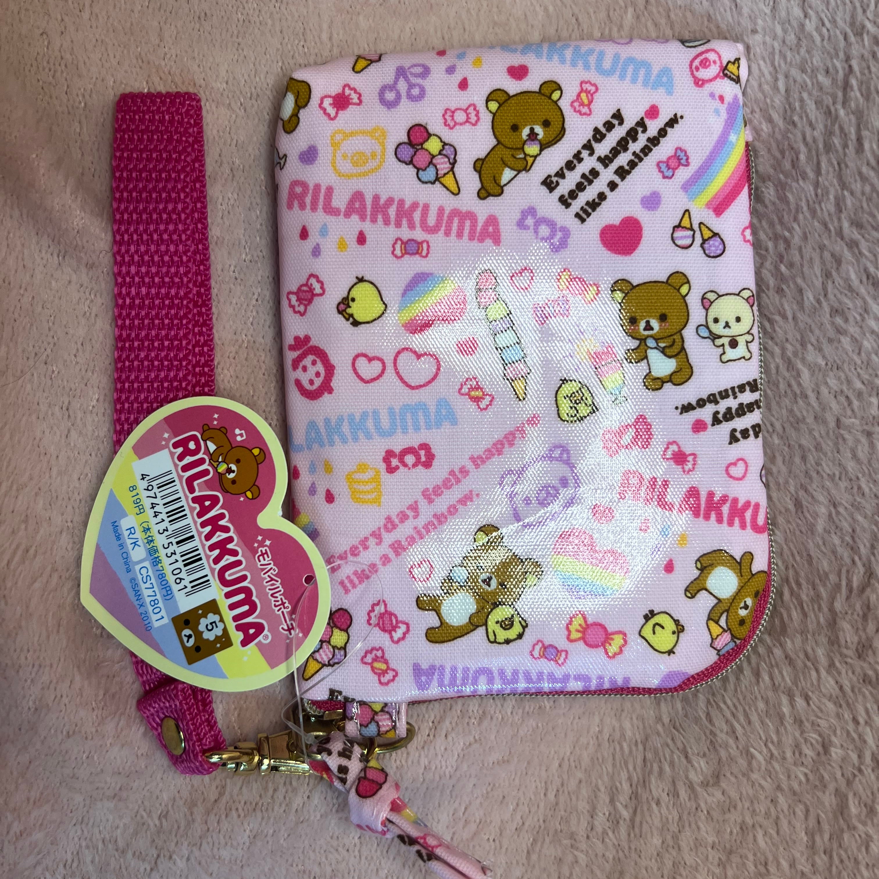 Kawaii Import Rilakkuma Rainbow Small Purse with Handle Kawaii Gifts 4974413531061