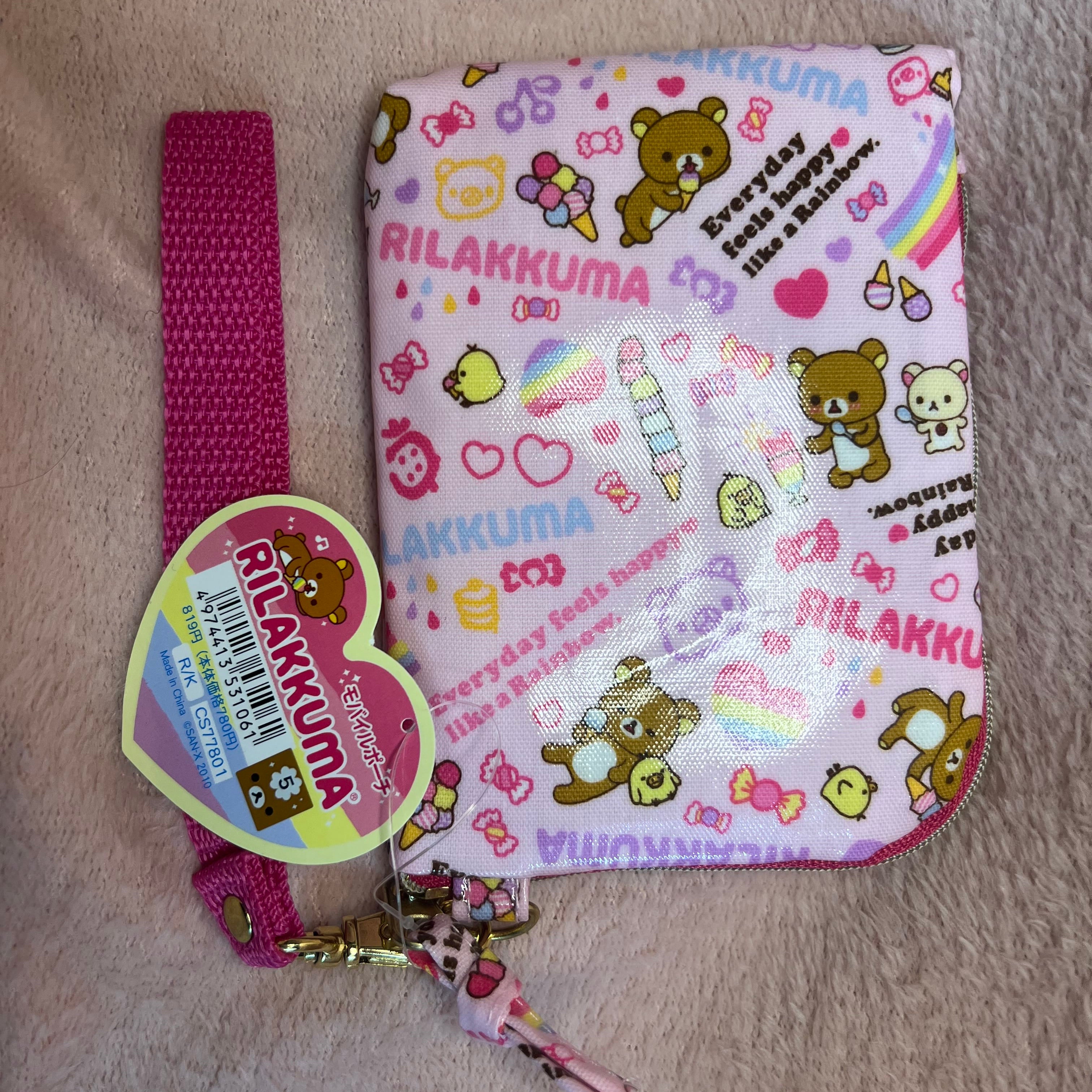 Kawaii Import Rilakkuma Rainbow Small Purse with Handle Kawaii Gifts 4974413531061