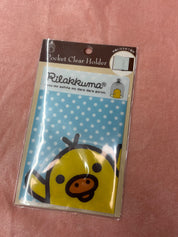 Kawaii Import San-X Rilakkuma Pocket Clear Holder Kiirotori Kawaii Gifts 4974413579247