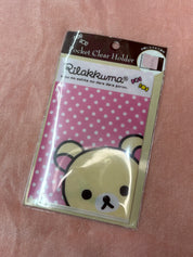 Kawaii Import San-X Rilakkuma Pocket Clear Holder Korilakkuma Kawaii Gifts 4974413579230