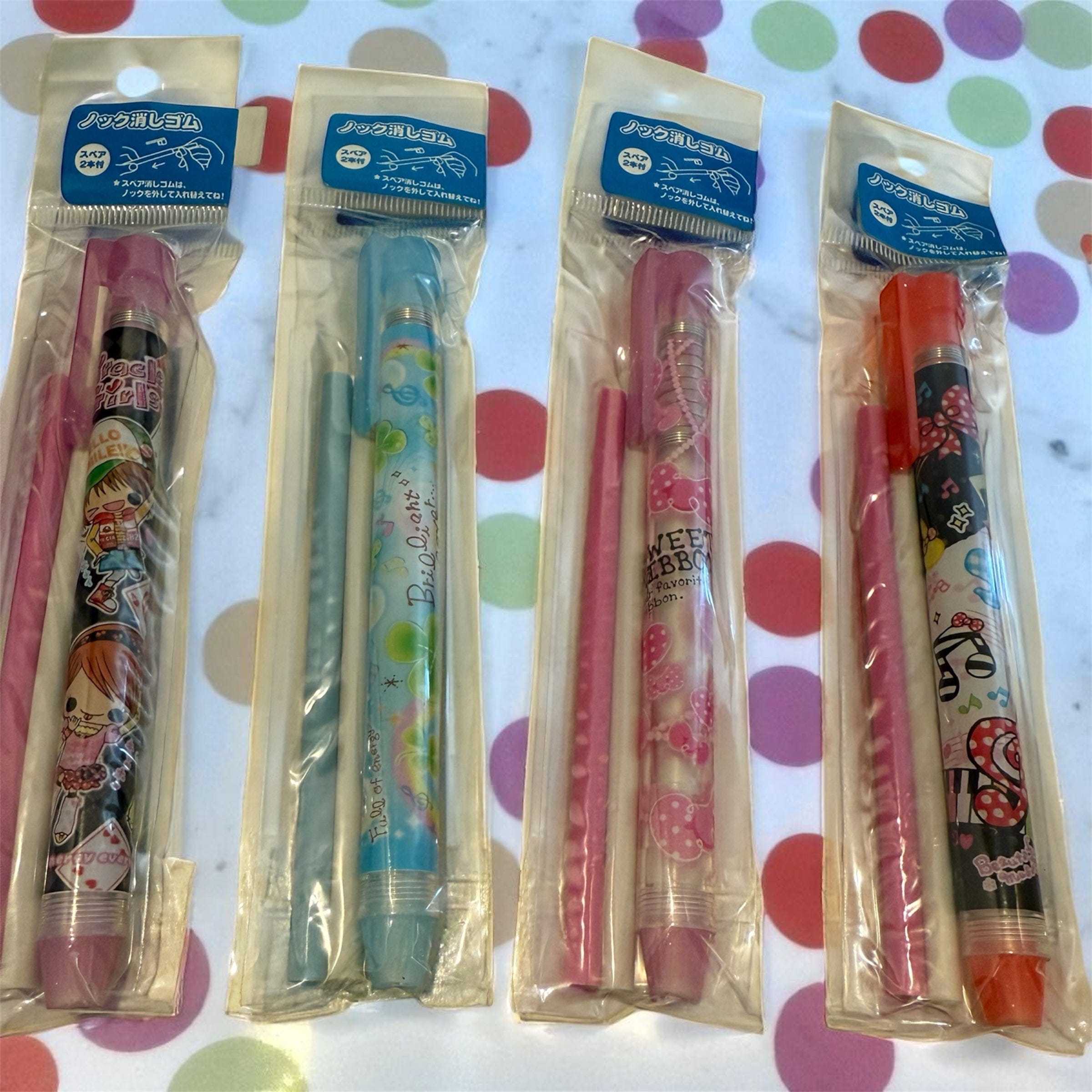 Kawaii Import Kamio Large Click Erasers with 2 Refills (4 to choose from) Kawaii Gifts