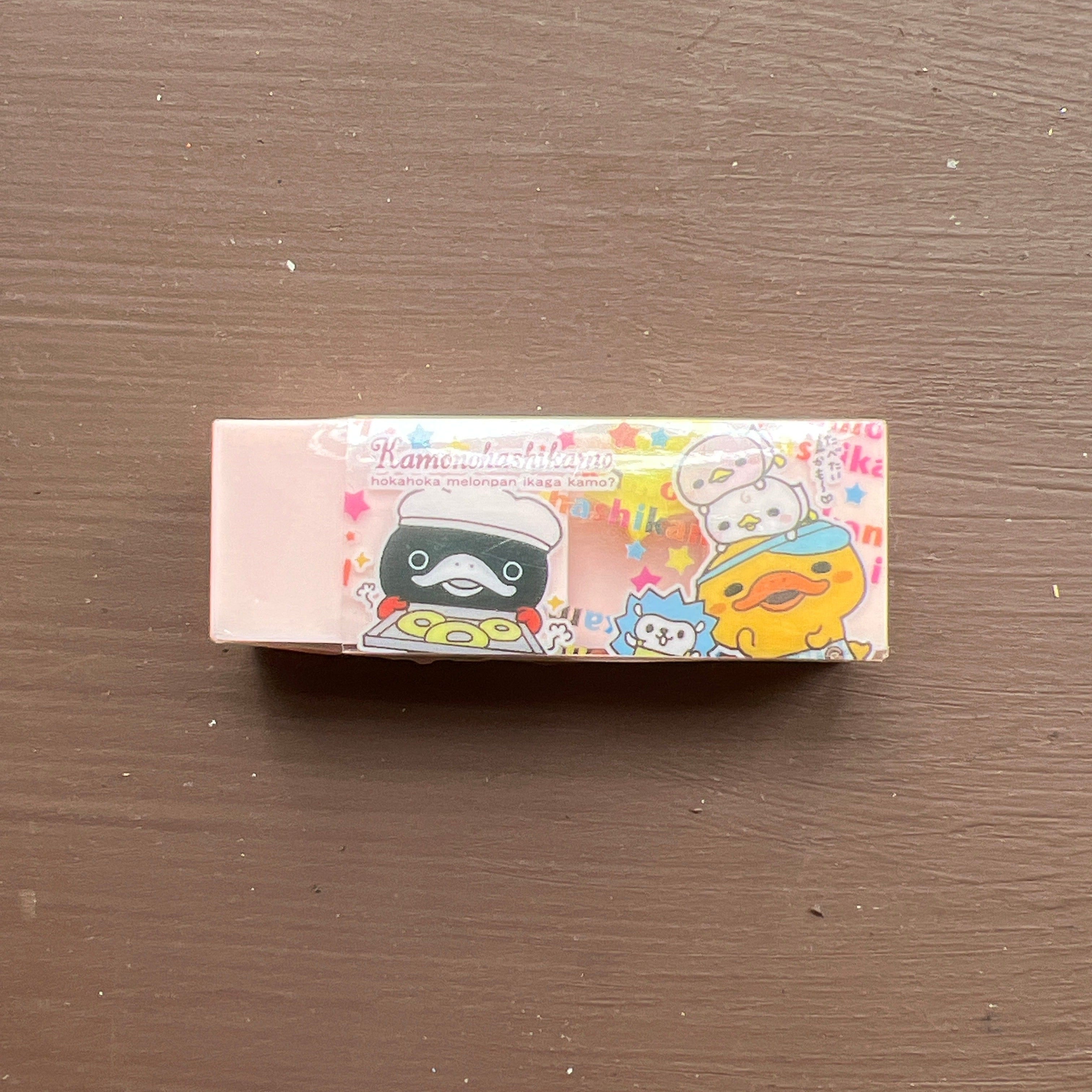 Kawaii Import San-X Kamono Hashikamo Platypus Biking Erasers Kawaii Gifts 4974413525787