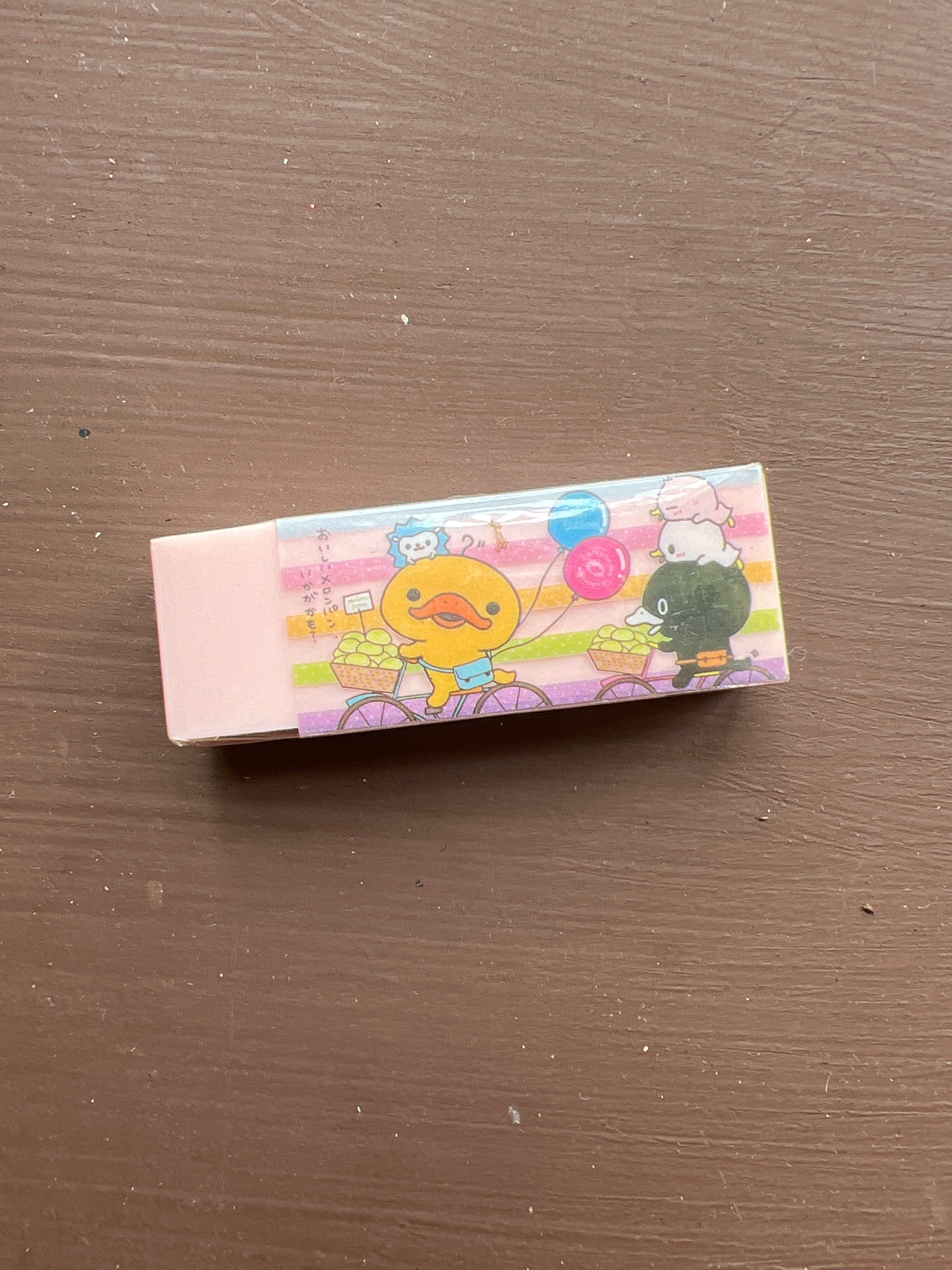 Kawaii Import San-X Kamono Hashikamo Platypus Biking Erasers Kawaii Gifts 4974413525787