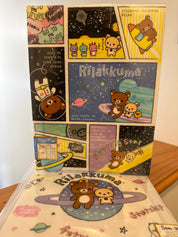 Kawaii Import Rilakkuma Space Zipper Pocket + 6-Pocket A4 Plastic File Folder (2014) Kawaii Gifts 4974413623766