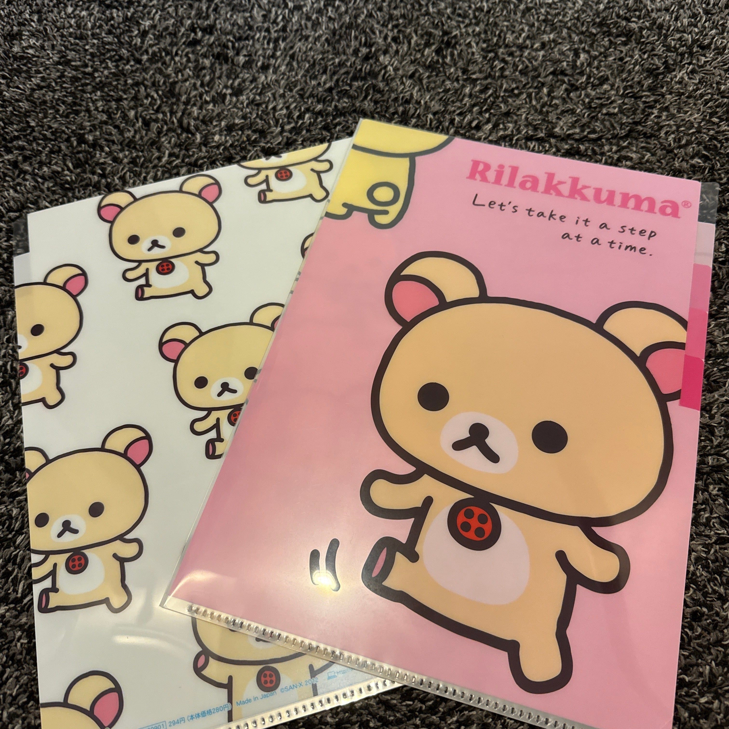 Kawaii Import San-X Rilakkuma Everyday A4 5-Index Plastic File Folder: Little Bear Kawaii Gifts 4974413576413