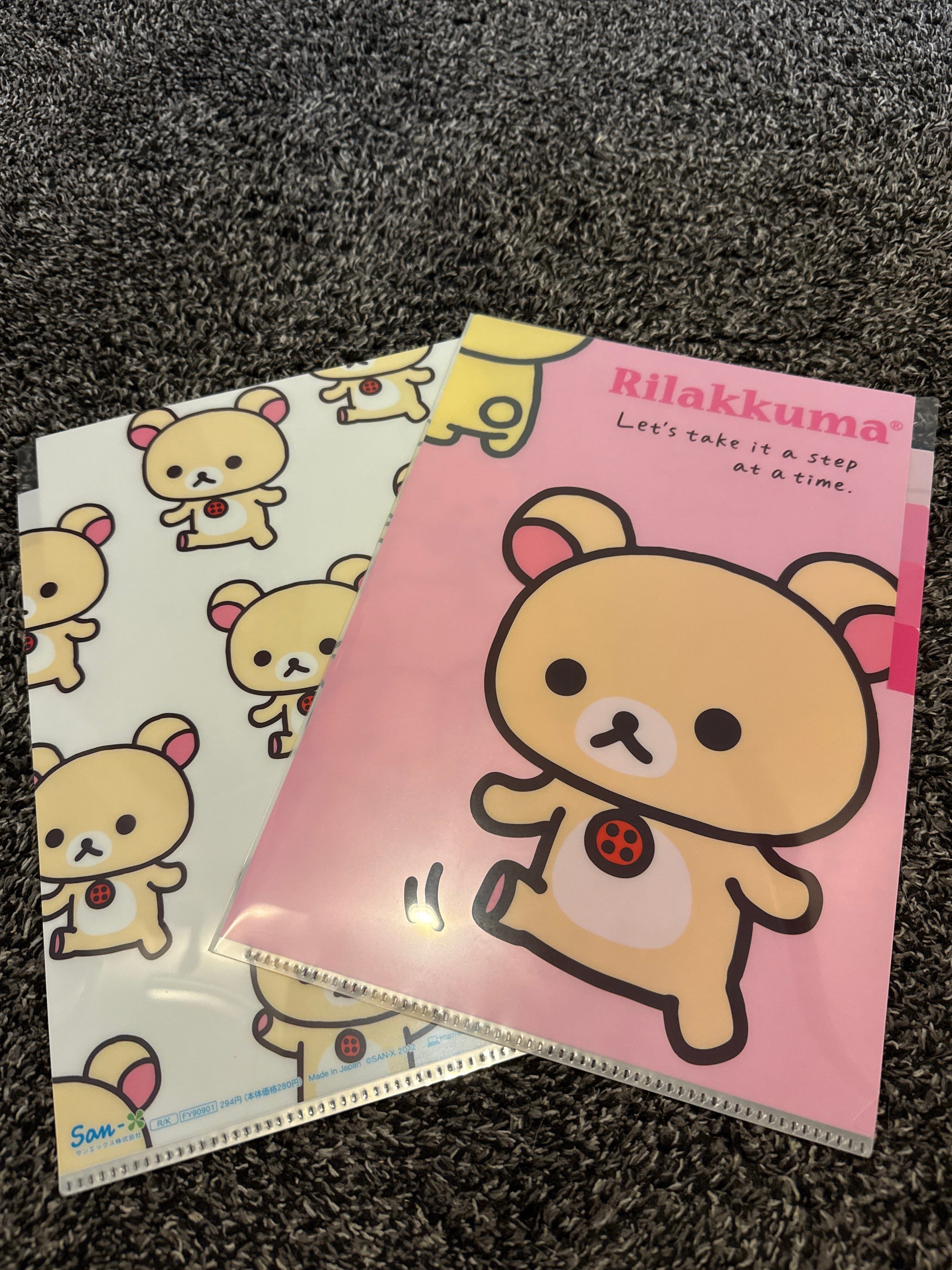 Kawaii Import San-X Rilakkuma Everyday A4 5-Index Plastic File Folder: Little Bear Kawaii Gifts 4974413576413