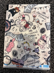 Kawaii Import San-X Sentimental Circus Music A4 5-Index Plastic File Folder (2012) Kawaii Gifts 4974413569989