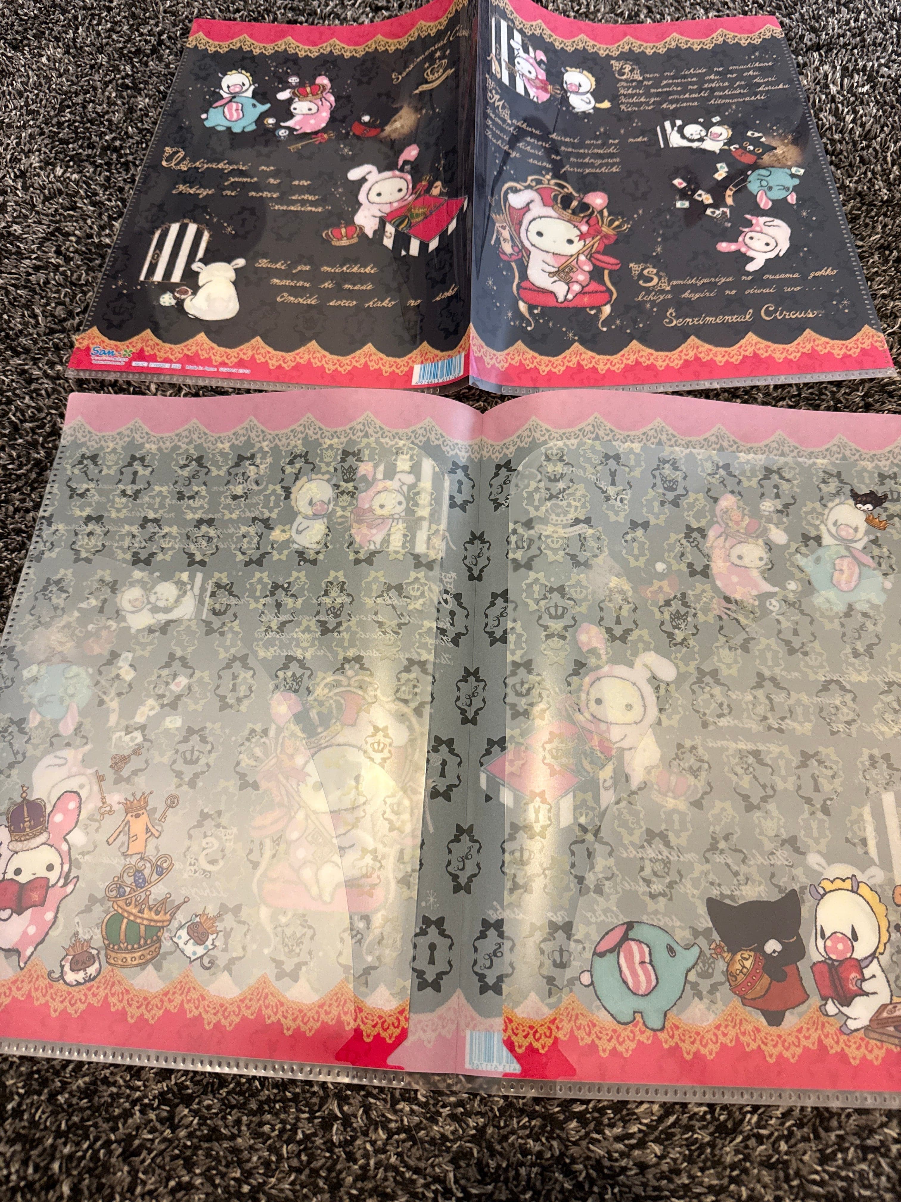 Kawaii Import San-X Sentimental Circus Secret Anniversary A4 4-Pocket Plastic File Folder (2013) Kawaii Gifts 4974413611763