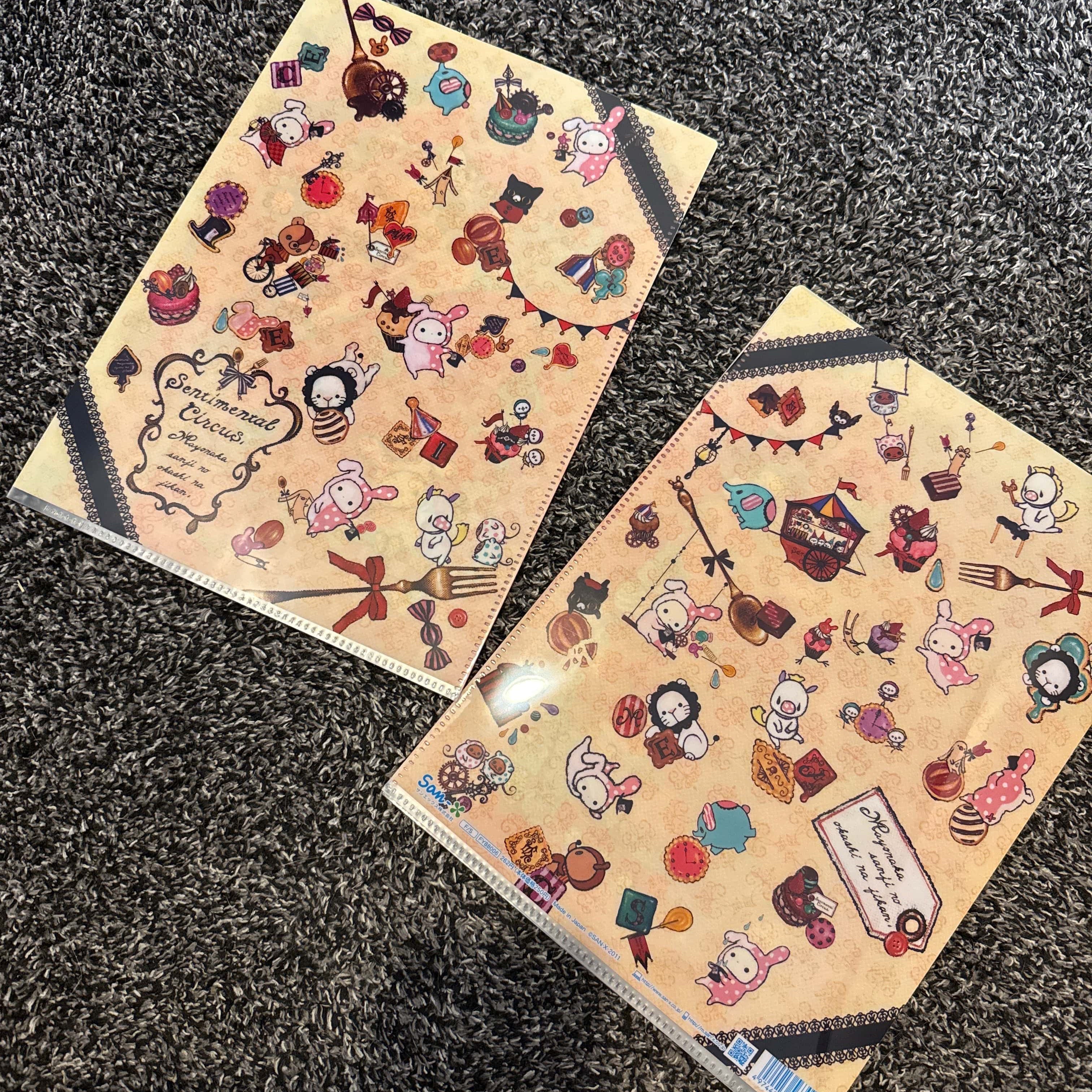 Kawaii Import Sentimental Circus 4-Pocket Portfolio Plastic File Folder (2011) Kawaii Gifts 4974413563024