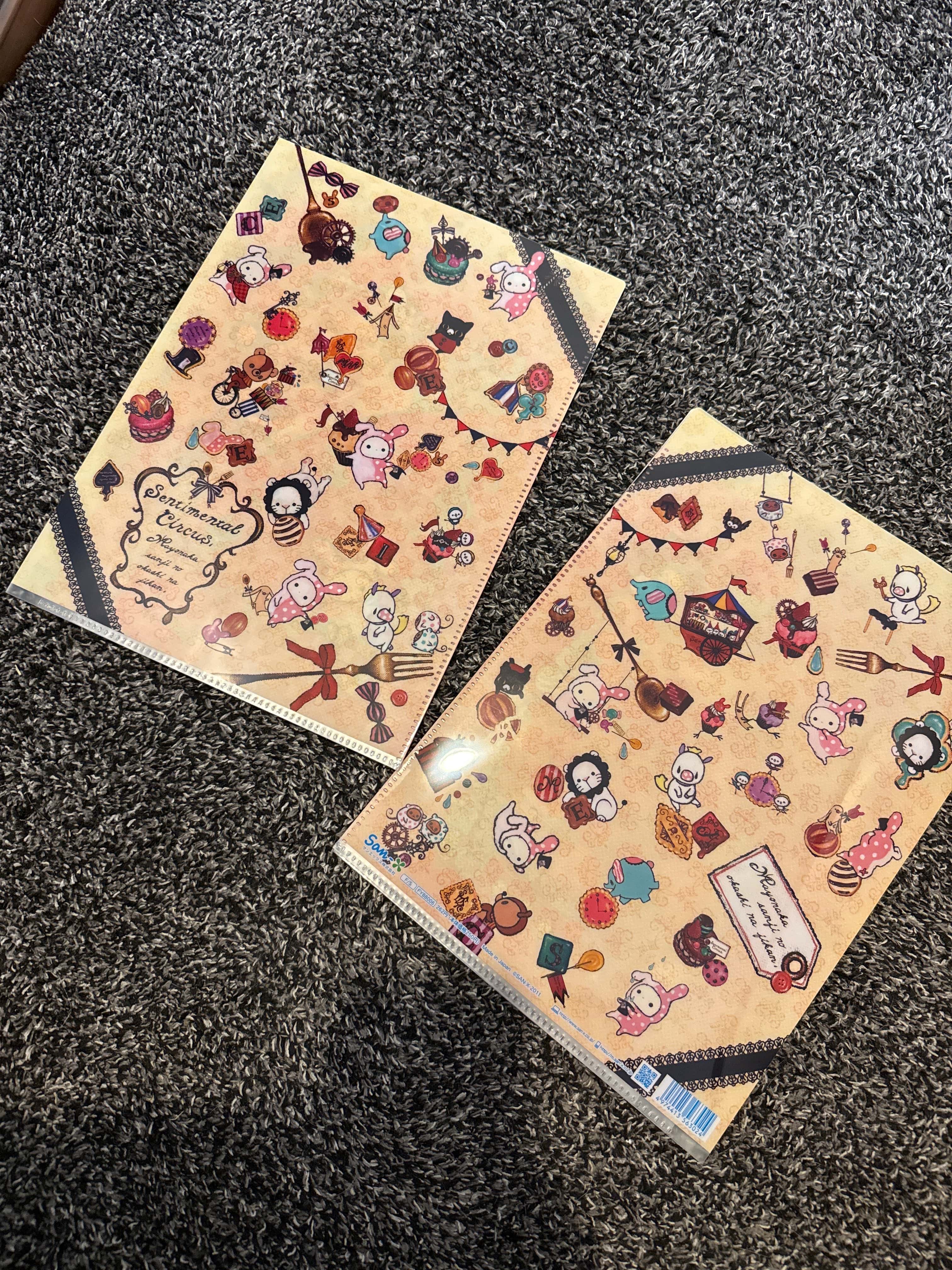 Kawaii Import Sentimental Circus 4-Pocket Portfolio Plastic File Folder (2011) Kawaii Gifts 4974413563024