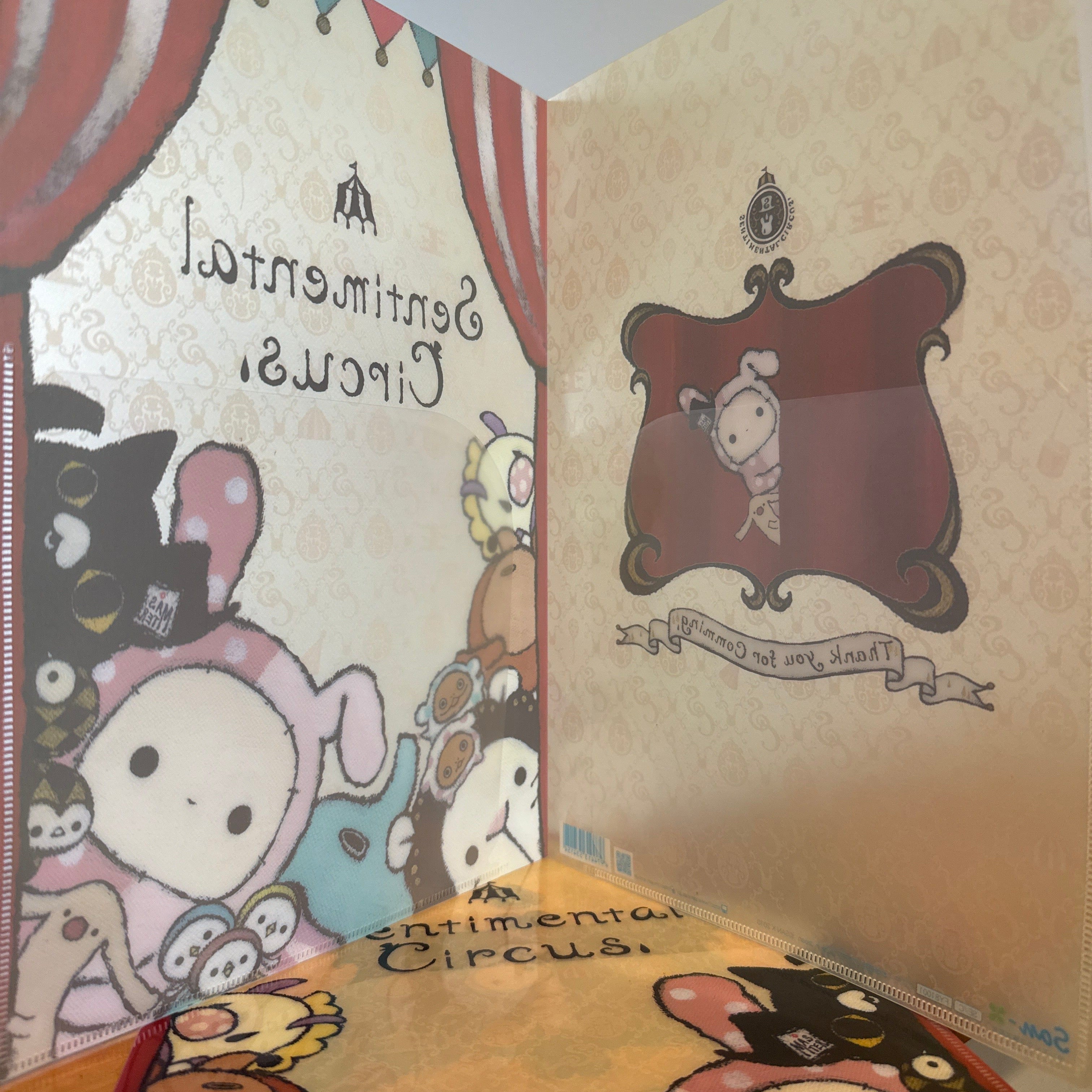 Kawaii Import Sentimental Circus Curtain Call 2-Pocket Portfolio Plastic File Folder (2010) Kawaii Gifts 4974413534154