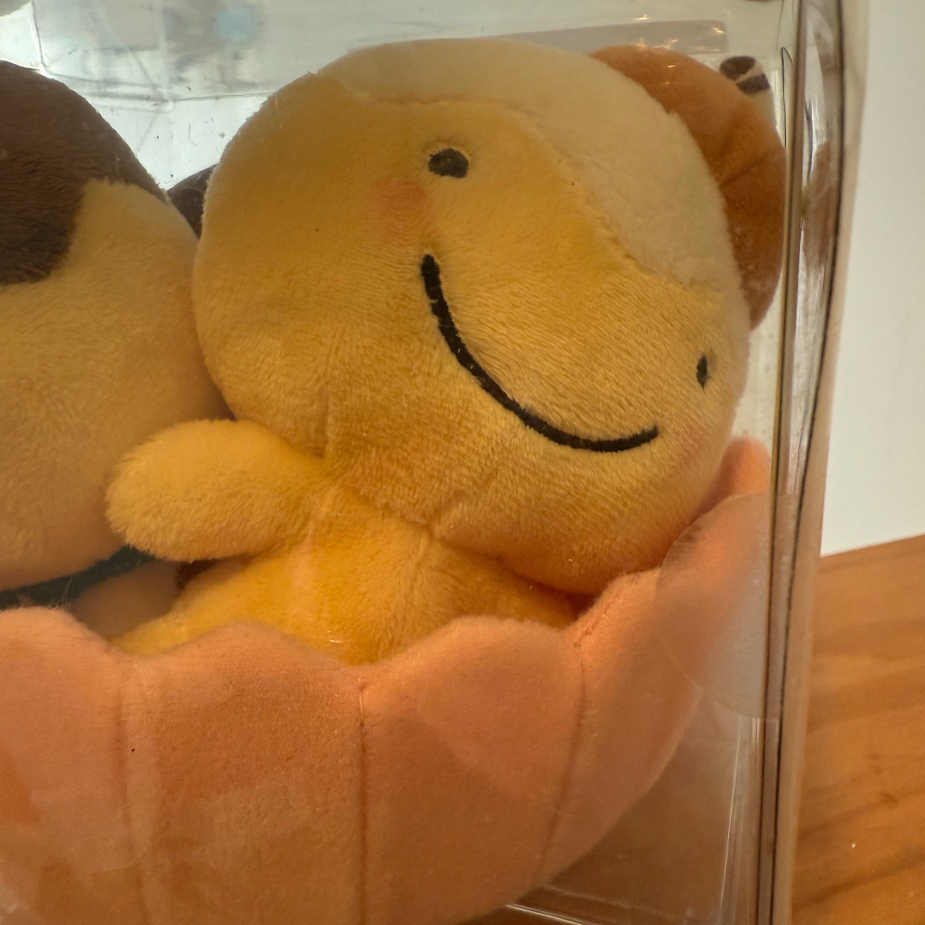 Kawaii Import San-X Kogepan Chocolate Breads in a Pink Pan Plush Set (2005) Kawaii Gifts 4974413431026