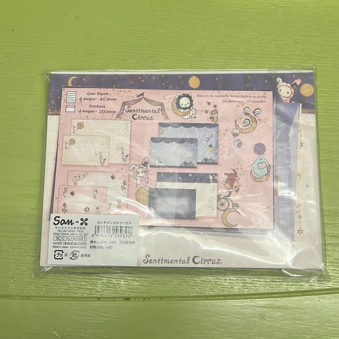 Kawaii Import San-X Sentimental Circus Deluxe Letter Set: Starlight Kawaii Gifts 4974413589390