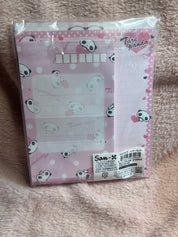 Kawaii Import San-X Tarepanda Pink Letter Set with Seal Stickers 2008 Kawaii Gifts 4974413479035