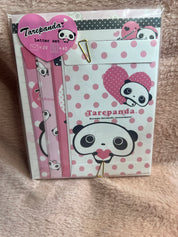 Kawaii Import San-X Tarepanda Pink Letter Set with Seal Stickers 2008 Kawaii Gifts 4974413479035