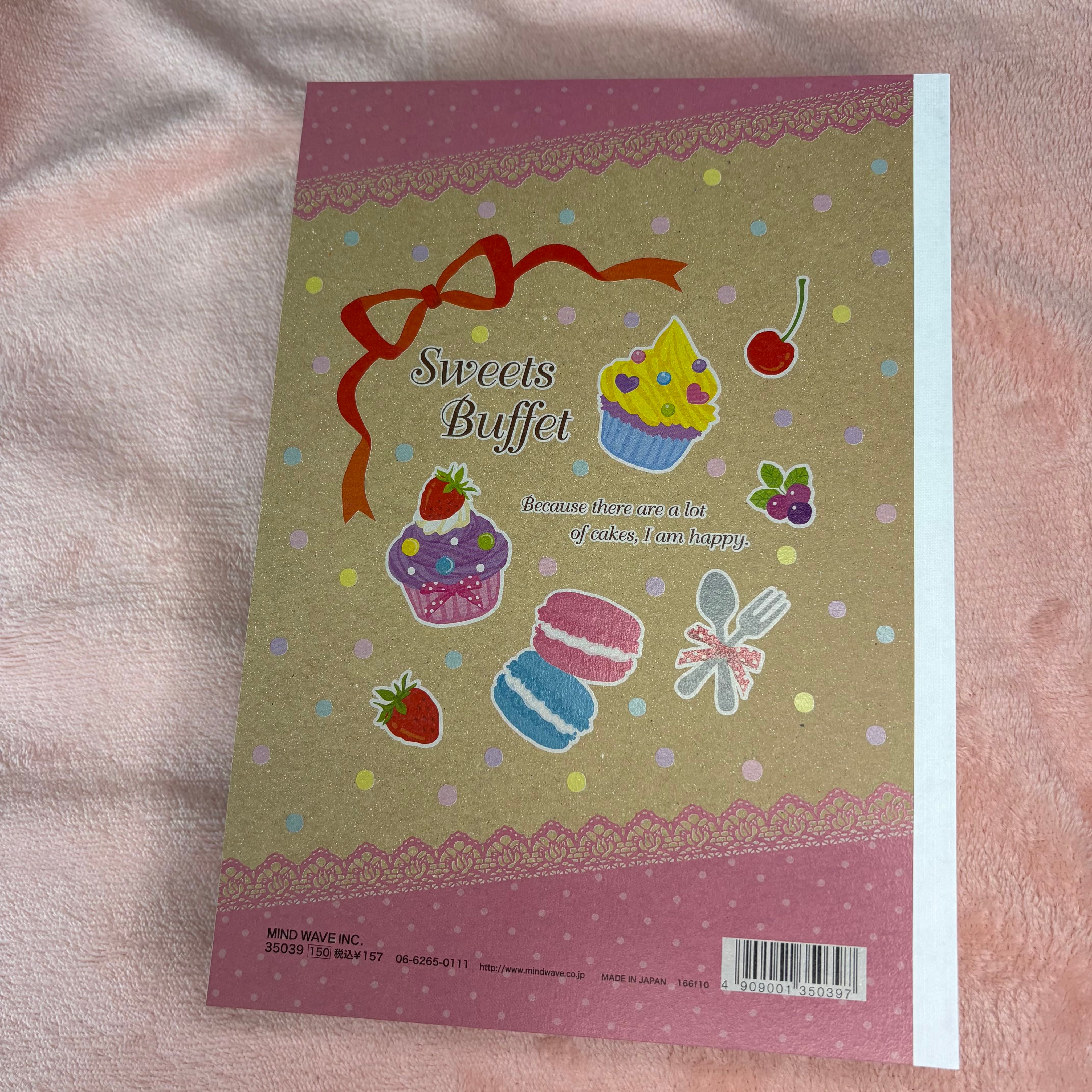 Kawaii Import Crux Sweets Buffet B5 Ruled Notebook Kawaii Gifts 4909001350397