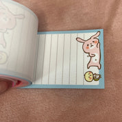 Kawaii Import Crux Lazy Bunny Small Memo Pad Kawaii Gifts 4935124010214