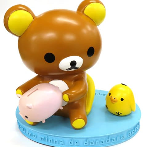 Kawaii Import San-X Rilakkuma Relax Bear Ceramic Figure Coin Bank Kawaii Gifts 4974413429870