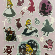 Kawaii Import Disney Japan Alice in Wonderland Stickers with Metallic Accent Kawaii Gifts 4935124118132