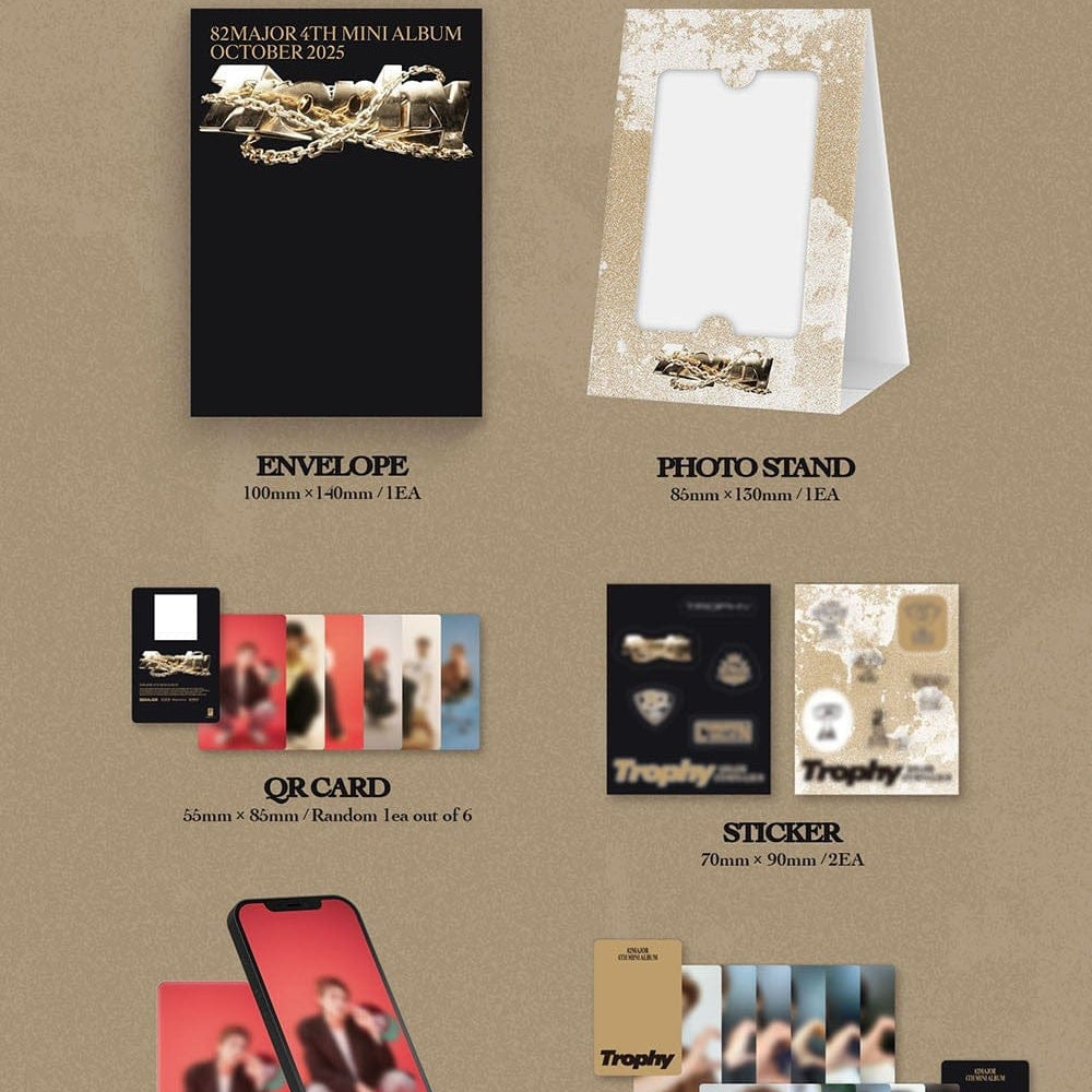 Korea Pop Store 82MAJOR - 4th Mini Album [Trophy] (Pocaalbum Ver.) Kawaii Gifts