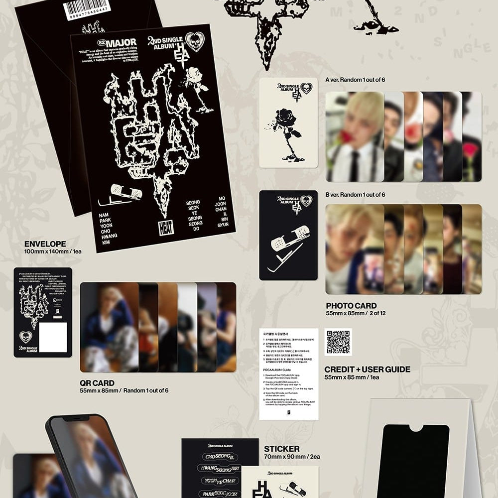 Korea Pop Store 82MAJOR - Heat (Poca Ver.) Kawaii Gifts