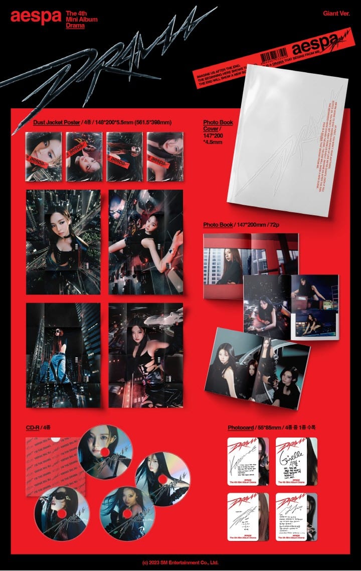 Korea Pop Store aespa - [Drama] (4th Mini Album) (Giant Ver.) Kawaii Gifts 8804775366963