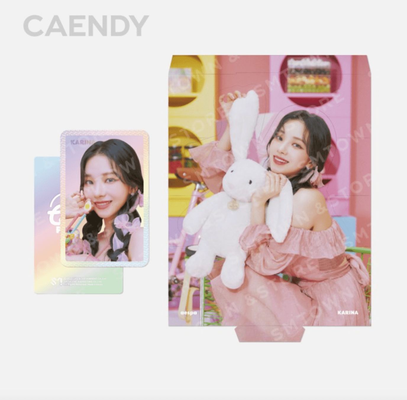 Korea Pop Store [aespa] [OH! Caendy Pocket Part.2] Hologram Photo Card Set Karina Kawaii Gifts