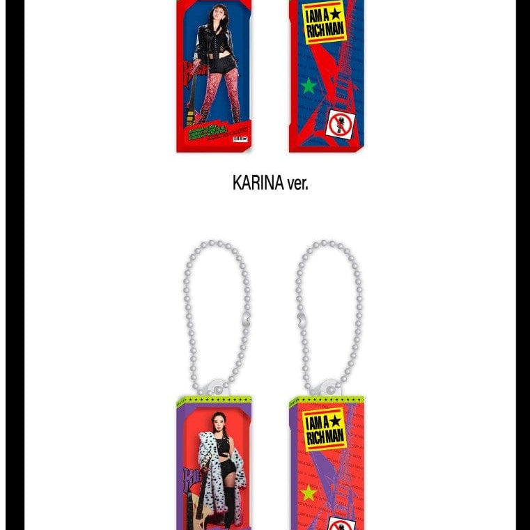 Korea Pop Store [aespa] Rich Man - Random Miniture Keyring Kawaii Gifts