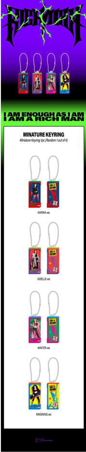 Korea Pop Store [aespa] Rich Man - Random Miniture Keyring Kawaii Gifts