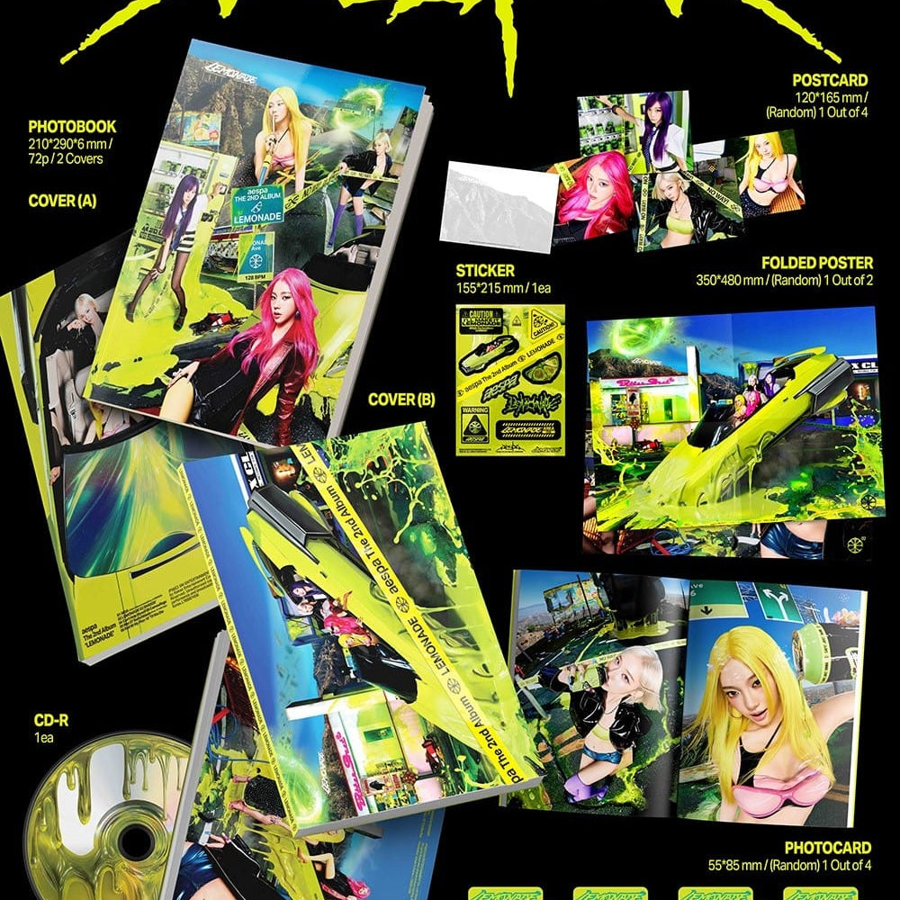 Korea Pop Store aespa - The 2nd Album [Lemonade] (Lemonade Ver.) Kawaii Gifts 8804775469831
