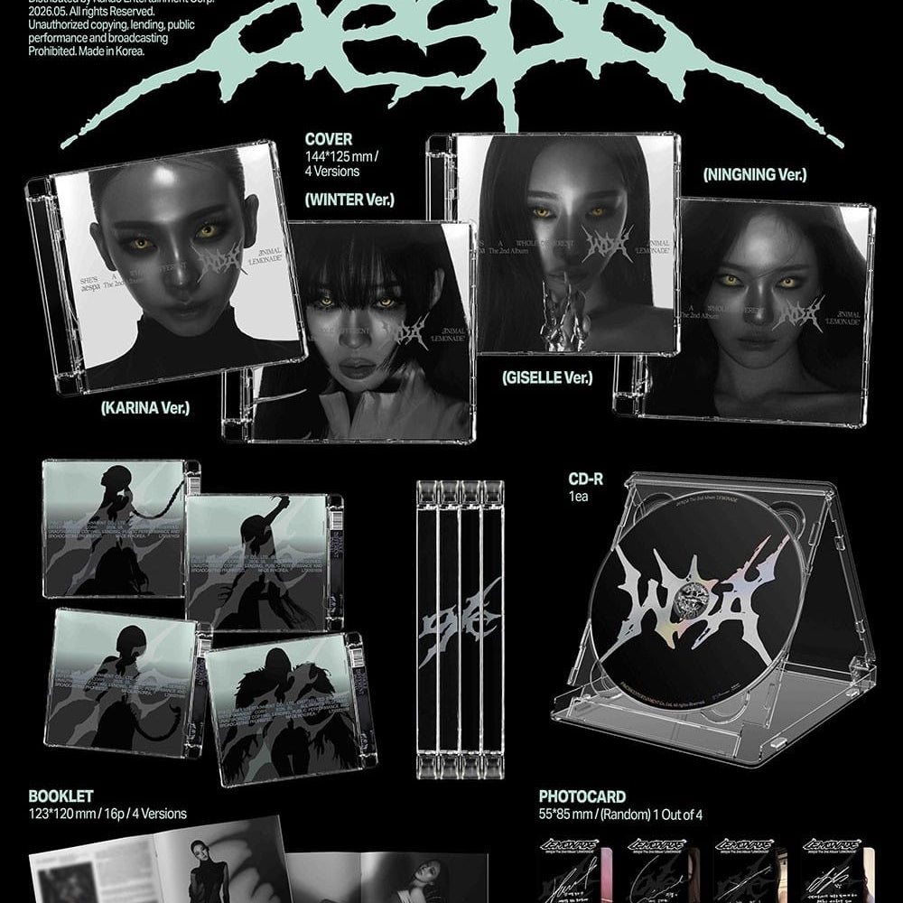 Korea Pop Store aespa - The 2nd Album [Lemonade] (Mutant Ver.) Kawaii Gifts 8804775469862