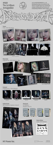 Korea Pop Store aespa - Vol.1 [Armageddon] (My Power Ver.) Kawaii Gifts 8804775369681