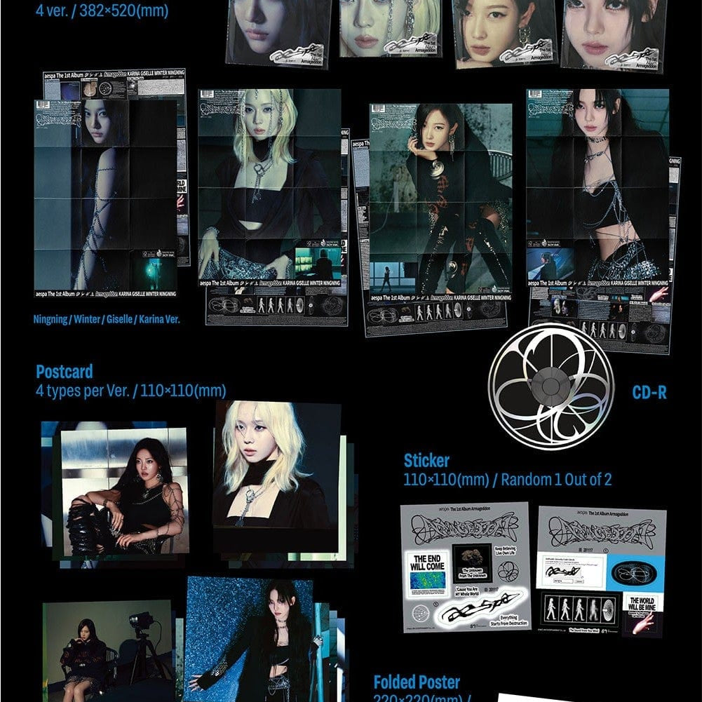Korea Pop Store aespa - Vol.1 [Armageddon] (Poster Ver.) Kawaii Gifts 8804775369698