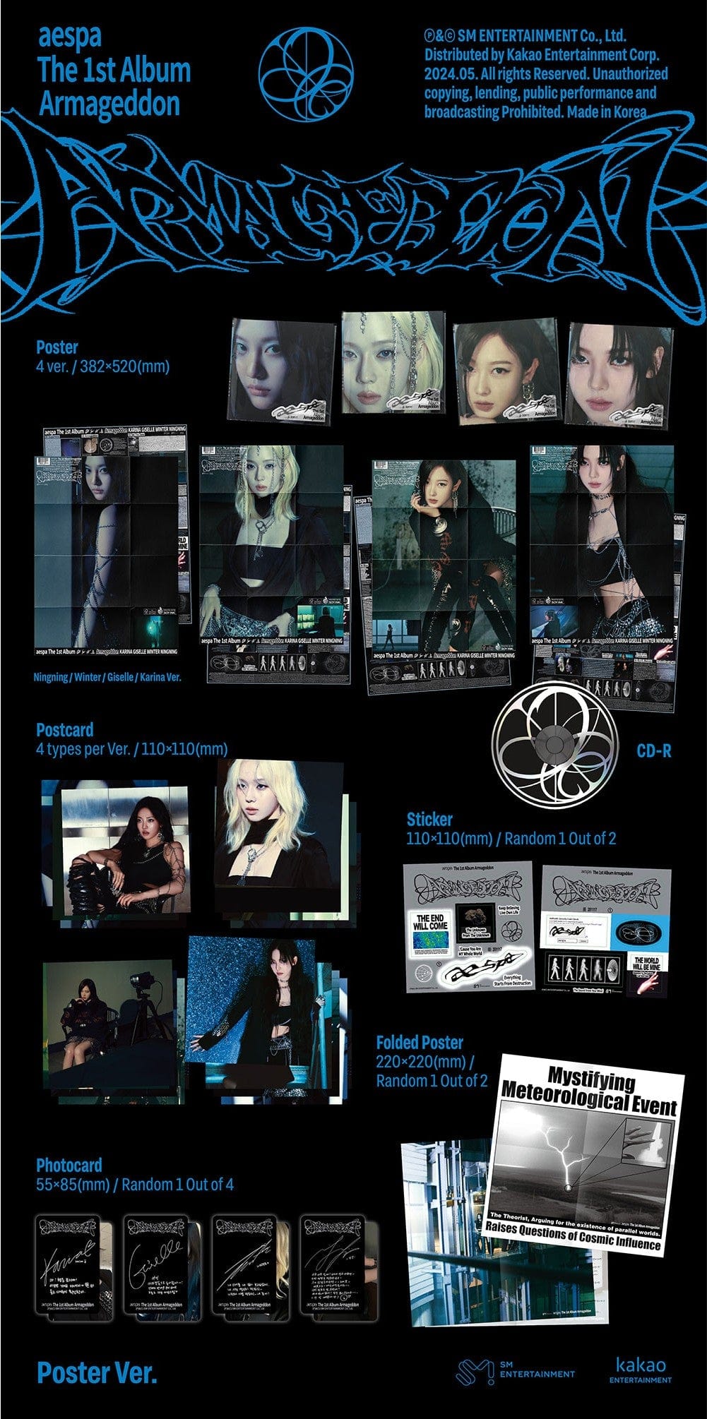 Korea Pop Store aespa - Vol.1 [Armageddon] (Poster Ver.) Kawaii Gifts 8804775369698