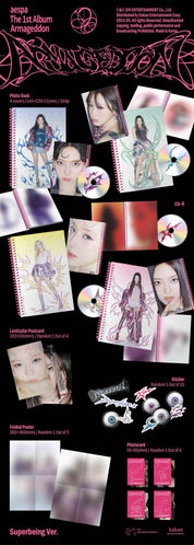 Korea Pop Store aespa - Vol.1 [Armageddon] (Superbeing Ver.) Kawaii Gifts 8804775369674
