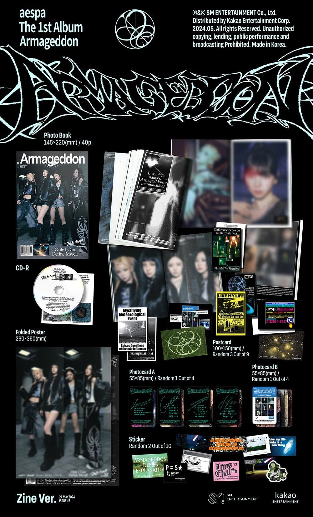 Korea Pop Store aespa - Vol.1 [Armageddon] (Zine Ver.) Kawaii Gifts 8804775369704