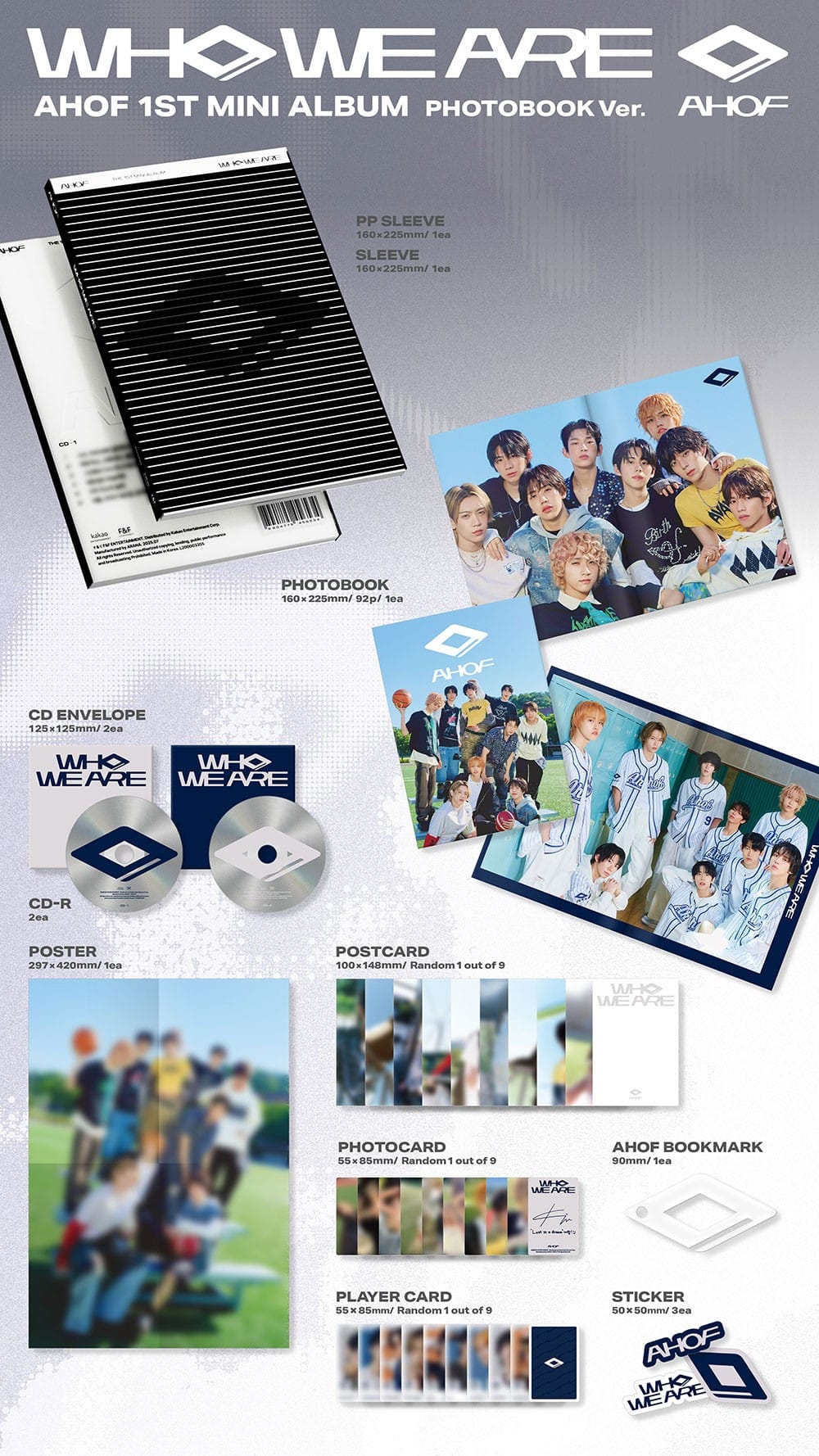 Korea Pop Store AHOF - 1st Mini Album [Who We Are] (Photobook Ver.) Kawaii Gifts