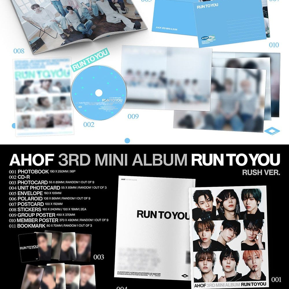 Korea Pop Store AHOF - 3rd Mini Album [Run to You] (Photobook Ver.) Kawaii Gifts