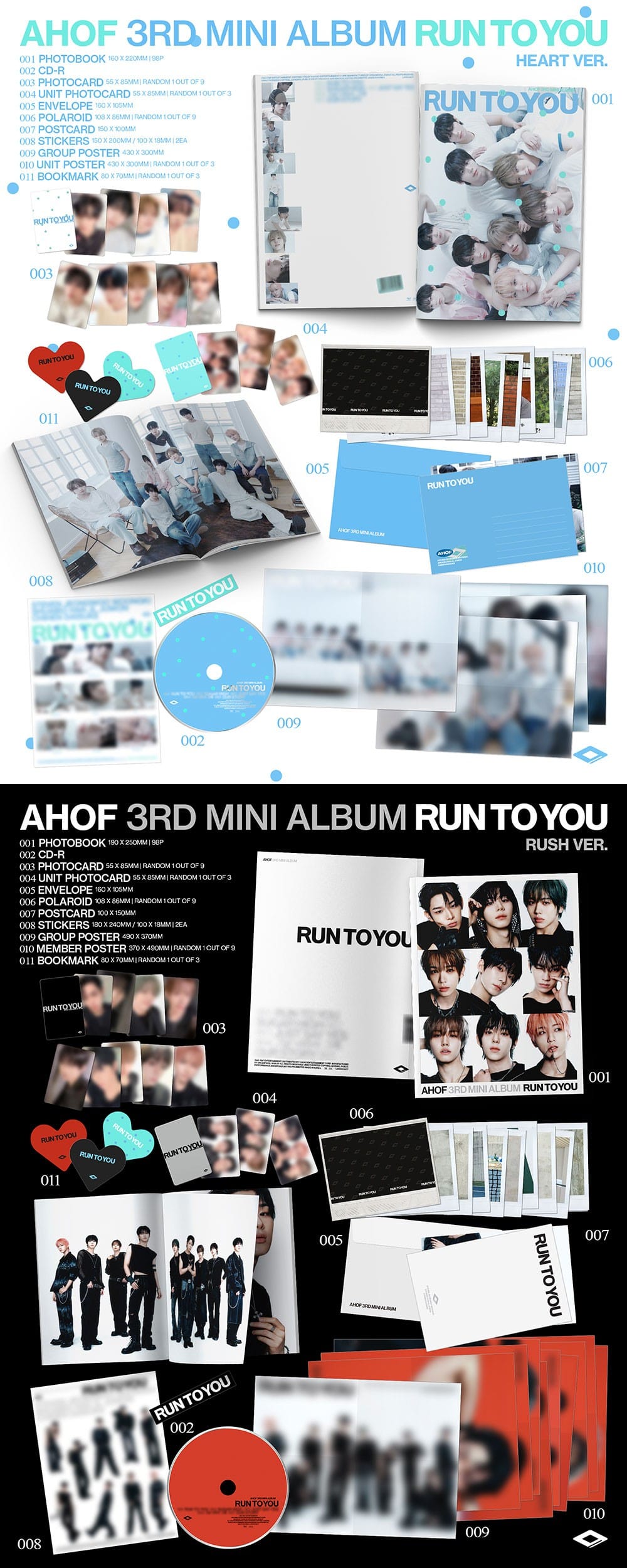 Korea Pop Store AHOF - 3rd Mini Album [Run to You] (Photobook Ver.) Kawaii Gifts