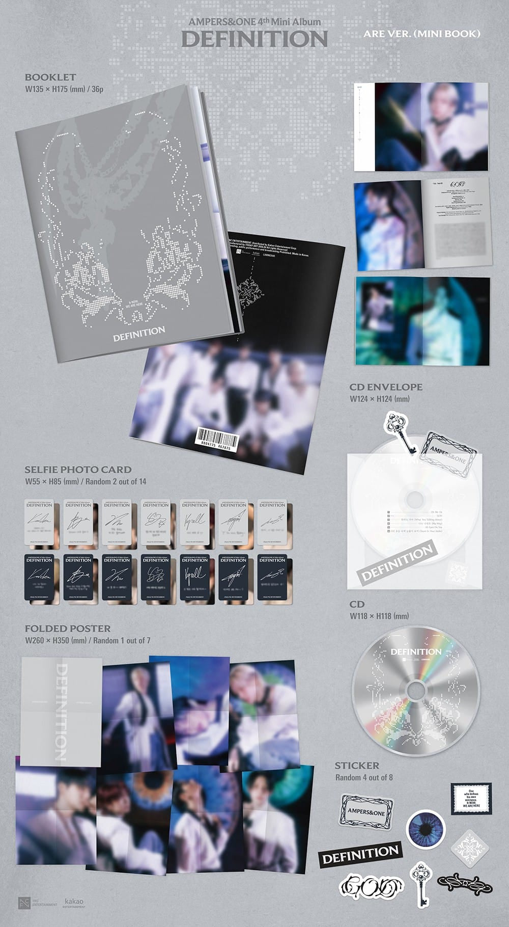 Korea Pop Store AMPERS&ONE - 4th Mini Album [Definition] Are Ver. Kawaii Gifts