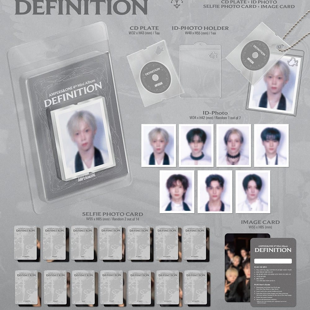 Korea Pop Store AMPERS&ONE - 4th Mini Album [Definition] Fancy Ver. [PLVE] Kawaii Gifts