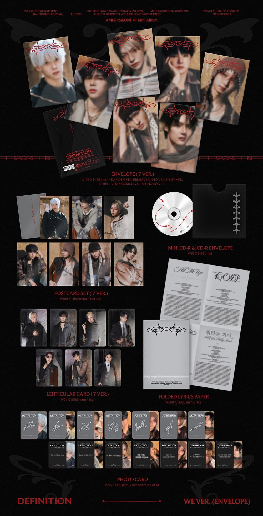 Korea Pop Store AMPERS&ONE - 4th Mini Album [Definition] We Ver. Kawaii Gifts