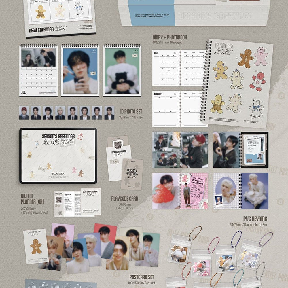 Korea Pop Store ATEEZ - 2026 SEASON'S GREETINGS Kawaii Gifts