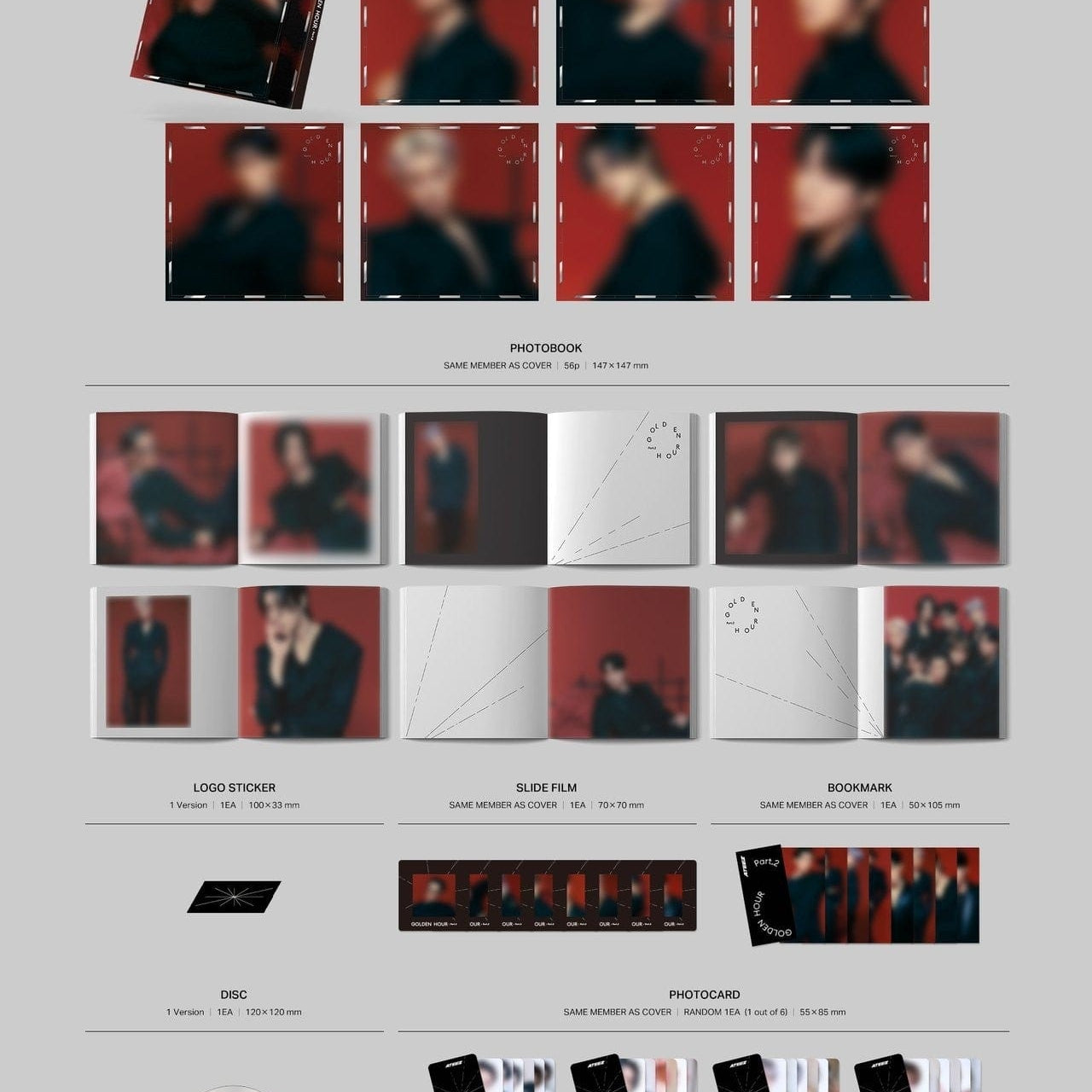 Korea Pop Store ATEEZ - GOLDEN HOUR: Part.2 (Digipack) Kawaii Gifts