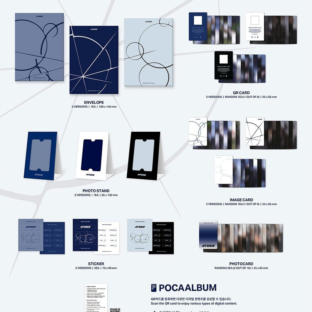 Korea Pop Store ATEEZ - GOLDEN HOUR: Part.4 (Pocaalbum Ver.) Kawaii Gifts