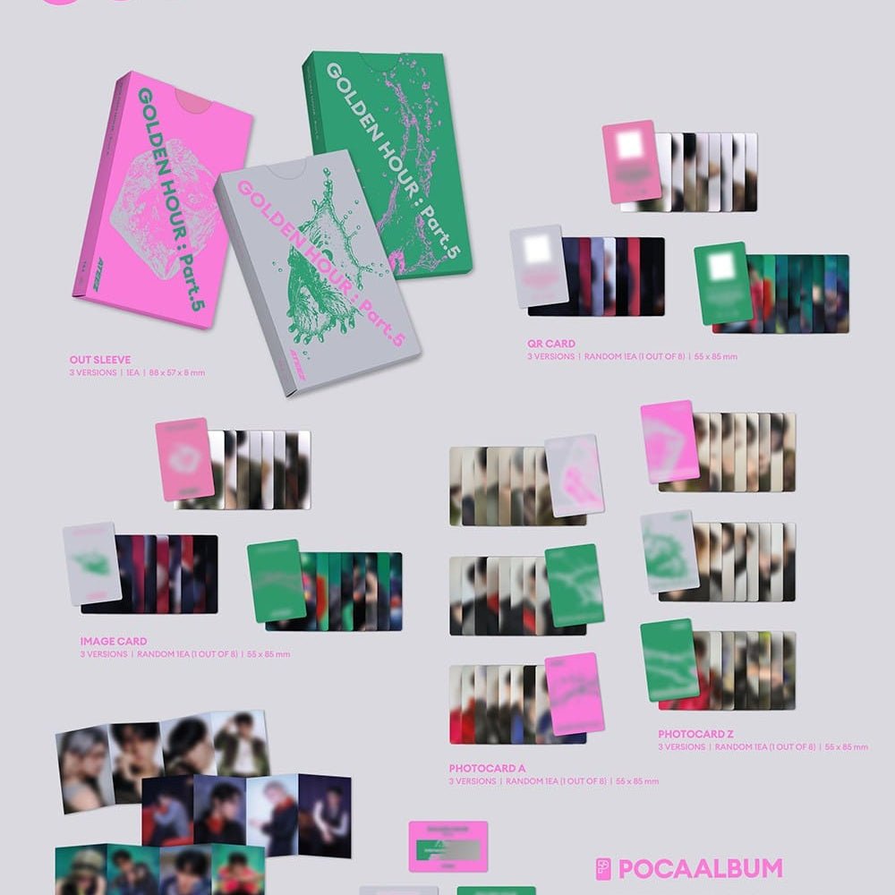 Korea Pop Store ATEEZ - Golden Hour: Part.5 (Pocaalbum Ver.) Kawaii Gifts