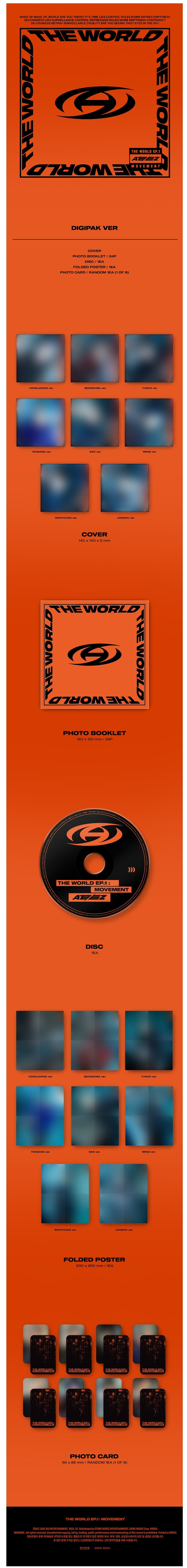 ATEEZ] - [The World EP.1 : Movement] Digipack Ver. – Kawaii Gifts
