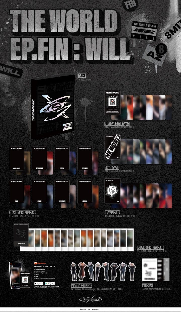 Korea Pop Store ATEEZ - The World Ep.Fin: Will (Platform Ver.) Kawaii Gifts