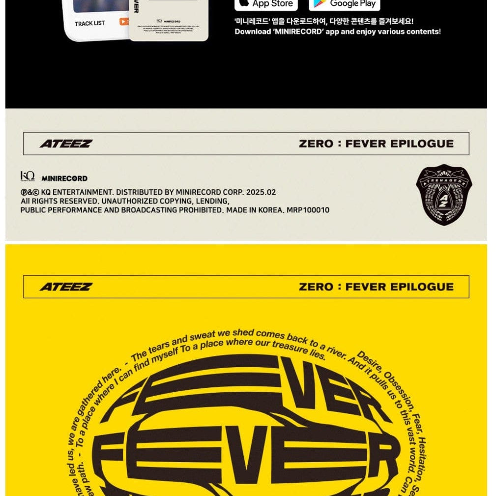 Korea Pop Store ATEEZ - Zero : Fever Epilogue (Platform Ver.) Kawaii Gifts